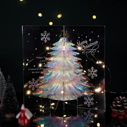 2 Pack 3D Papercut Christmas Tree Greeting Cards