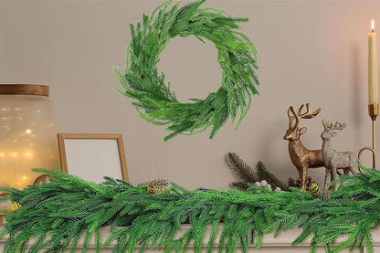 Christmas Norfolk Pine Garland Greenery Garland For Home Decor Fireplace