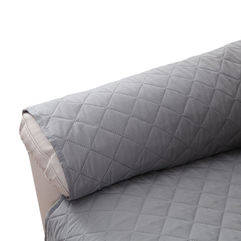 Recliner Chair Cover Couch Protector Slipcover with Elastic Straps Gray