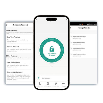 Fingerprint Door Lock APP/Biometric/Passcode/Key Entry Lock Smart Bluetooth Door Knob Handle for Home Room Silver