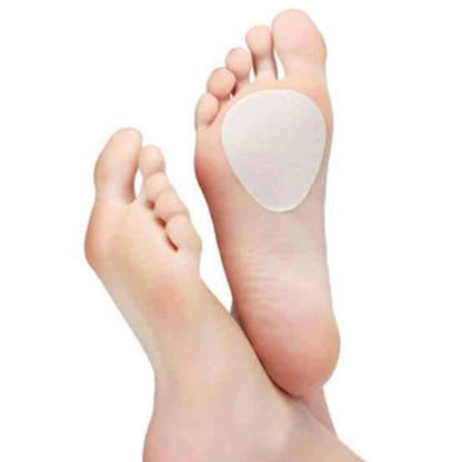 12Pcs Felt Forefoot Cushion Pads Oval Metatarsal Insoles for High Heels-White