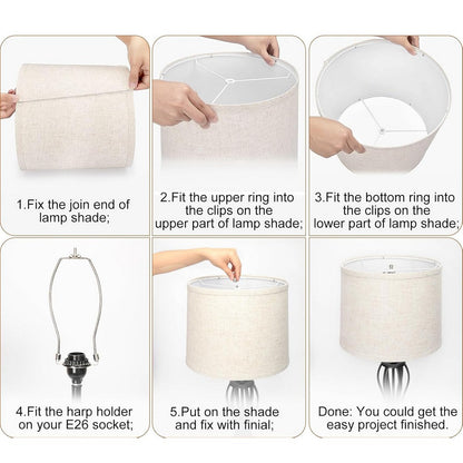 Lampshades Set of 2 Village Linen Small Lamp Shades for Table Lamps