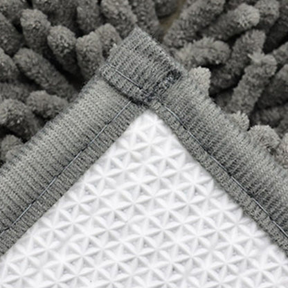 Soft Absorbent Chenille Bath Rug Quick Dry Bath Mat for Bathroom Floor Home Decor Grey