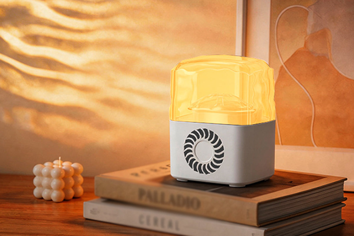 Rechargeable Bluetooth Speaker with 16 Color Light-White