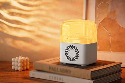 Rechargeable Bluetooth Speaker with 16 Color Light-White