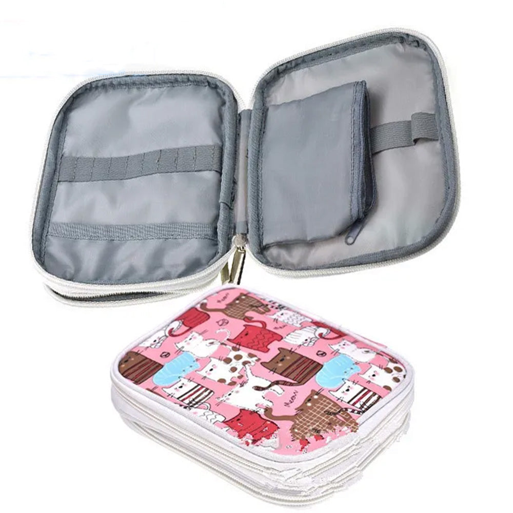 72-Piece Hooks Set with Knitting Needles and Sewing Tools for DIY with Storage Bag