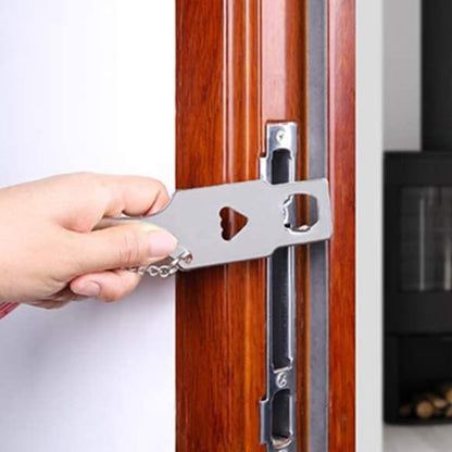 Portable Door Lock Travel Security Device for Hotel Home Apartment Bedroom-Red