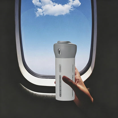 4-In-1 Travel Dispenser Bottle Set for Shampoo Lotion-Grey