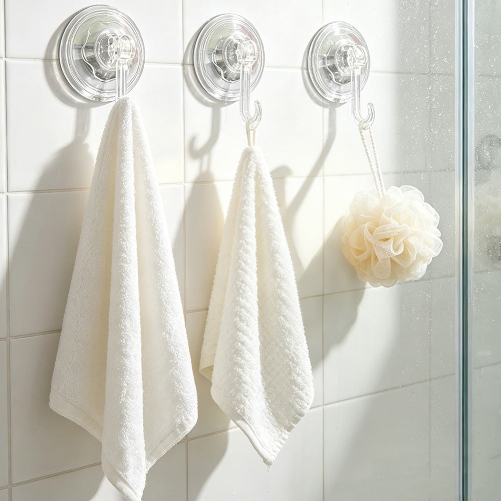 4Pcs Clear Vacuum Suction Cup Hooks
