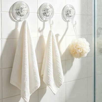4Pcs Clear Vacuum Suction Cup Hooks