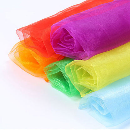 6Pcs Juggling Scarves Colorful Actives Dance Music Scarves
