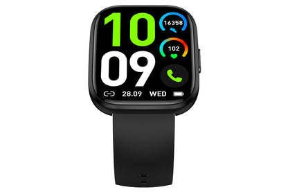 Smart Watch 1.85-Inch Fitness Watch with Heart rate Warning Sleep Monitor Blood Oxygen Calories Physiological Activity Tracker-Black