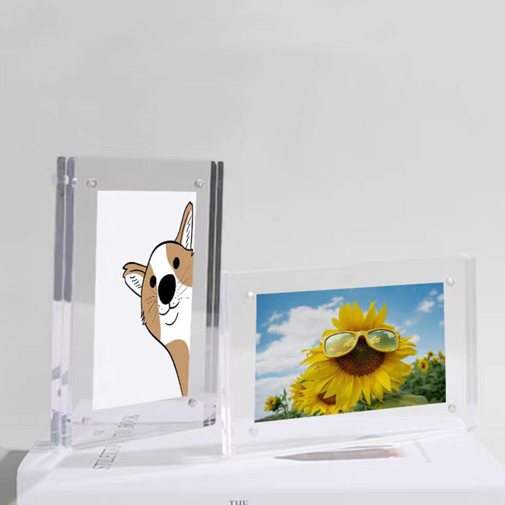 Acrylic Photo Frame Double Sided Clear Picture Frame L