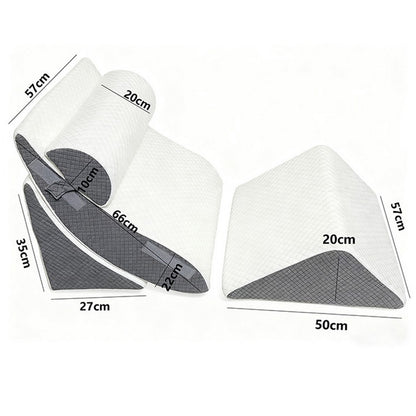 4Pcs Wedge Pillow Set for After Surgery Bed Wedge Pillow for GERD Snoring -Black