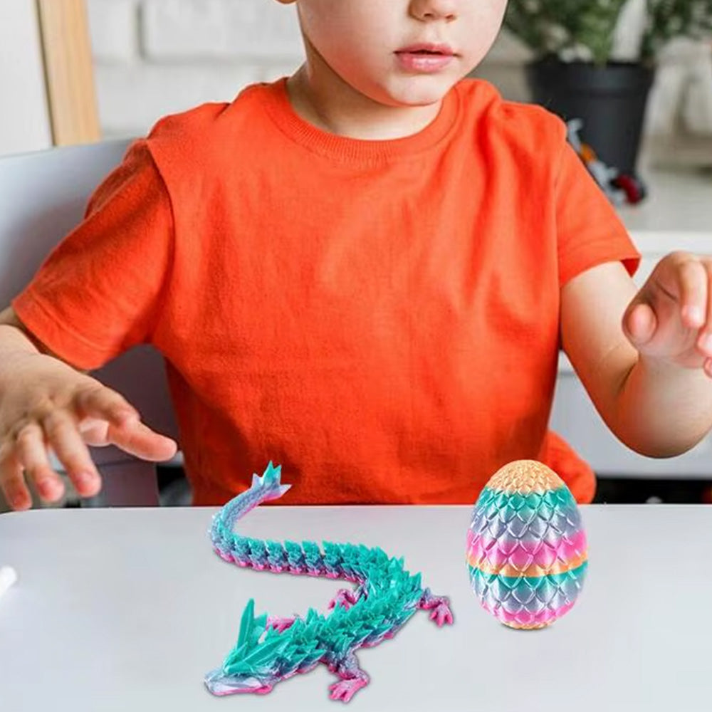 3D Printed Dragon Egg with Dragon Flexible Dragon Egg Surprise Toy Style 1