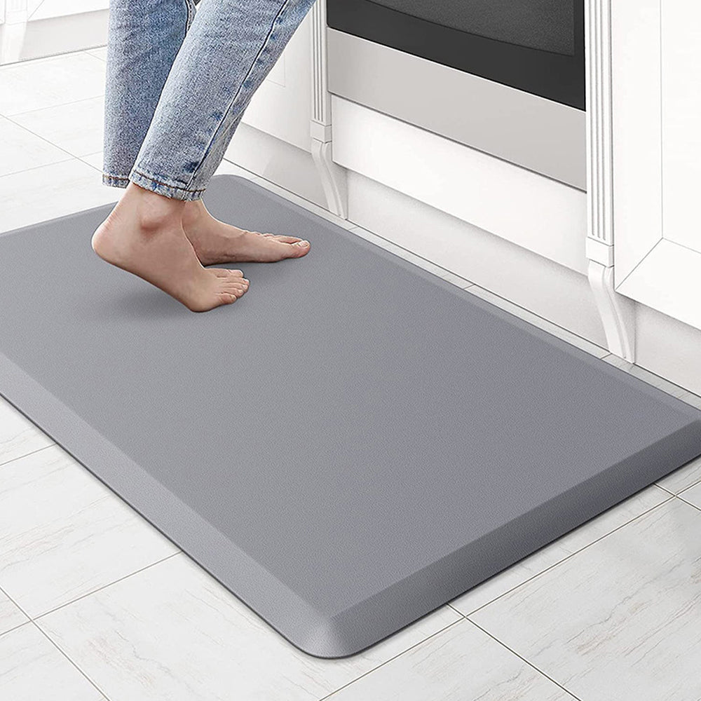 Kitchen Floor Mat Cushioned Anti-Slip Water Resistant Mat for Kitchen Laundry Gray