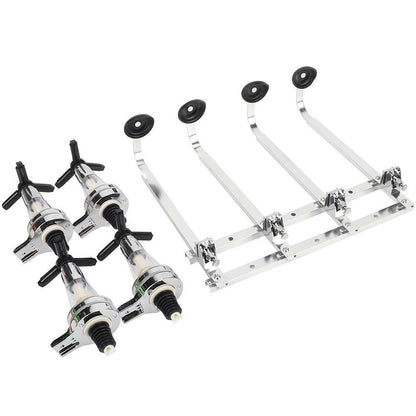 4-Bottle Wall-Mounted Wine Rack and Dispenser for Kitchen or Bar