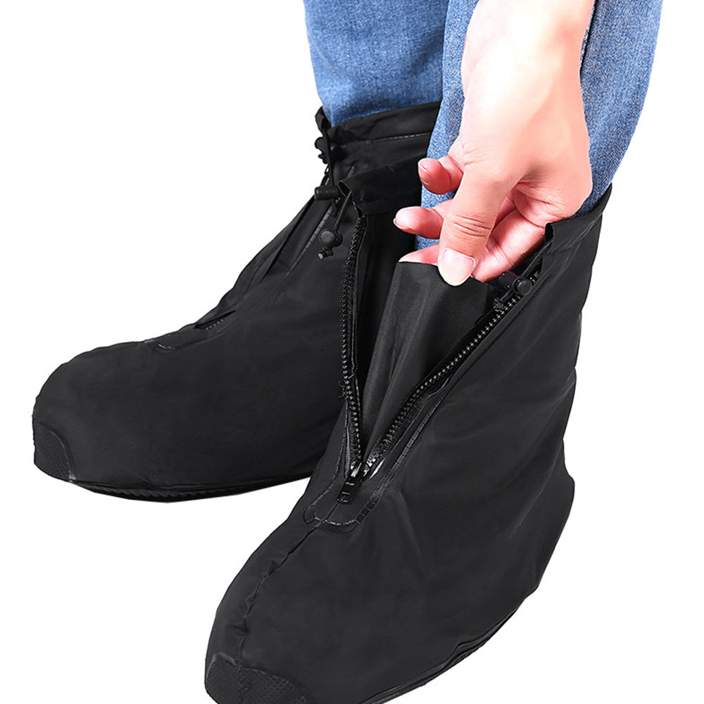 Non-Slip Water-Resistant Rain Boot Covers with Zipper