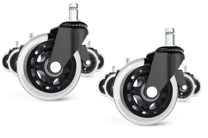 10Pcs 3 Inch Office Chair Caster Replacement Rolling Caster Grip Ring Universal Swivel Wheel