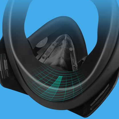 Full Face Snorkel Mask ¨C 180 Degree Panoramic View Anti-Fog & Leak-Proof Design Black