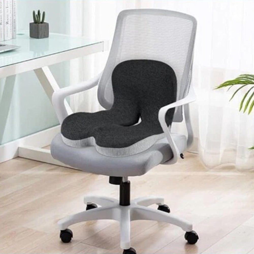 1PC Memory Foam Seat Cushion with Ergonomic Back Support for Office & Car Seats