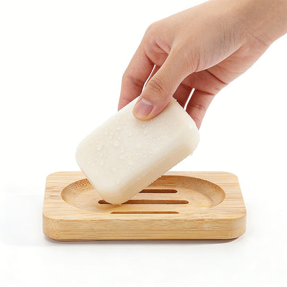 2PCS Wood Soap Dish Storage Soap Holder Soap Tray For Home Bathroom