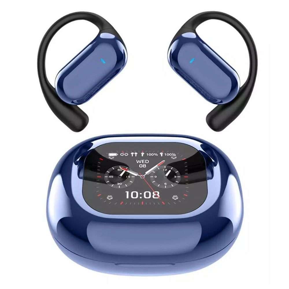 144-Language AI Translating Earbuds Bluetooth Open Ear Headphone Translation Device for Travel Business Learning Blue