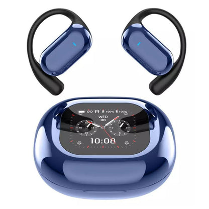 144-Language AI Translating Earbuds Bluetooth Open Ear Headphone Translation Device for Travel Business Learning Blue