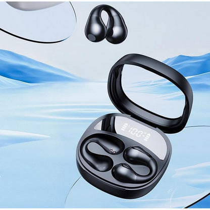Wireless Headphones Noise Reduction Game Headset Esports Music Headphones Exciting Sound Quality Transparent Charger Box -Black