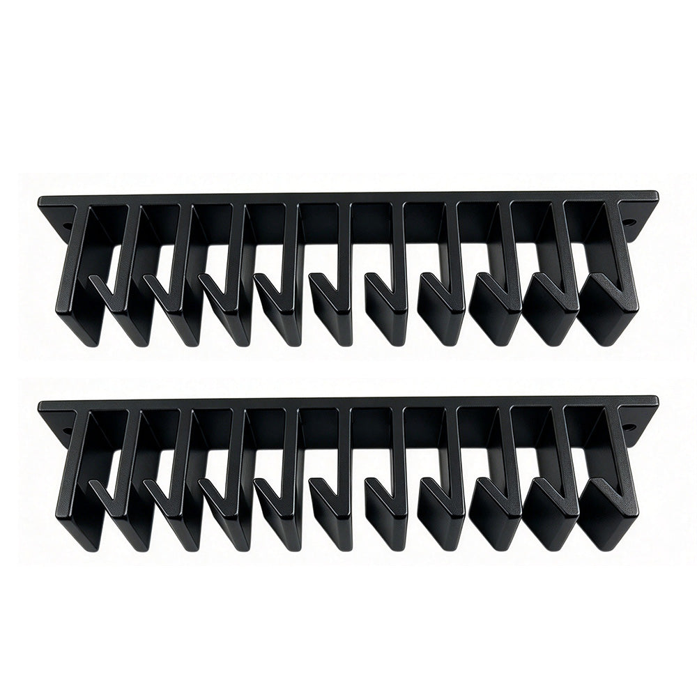 2 Pack 10 Slots Kitchen Under Cabinet Food Container Lid Organizer Storage Black