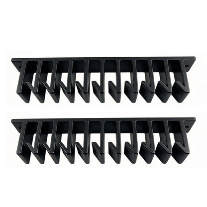 2 Pack 10 Slots Kitchen Under Cabinet Food Container Lid Organizer Storage Black