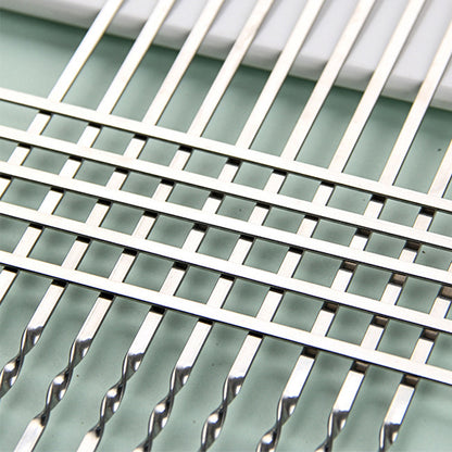 20 Pack 304 Stainless Steel BBQ Skewers -Flat Wide