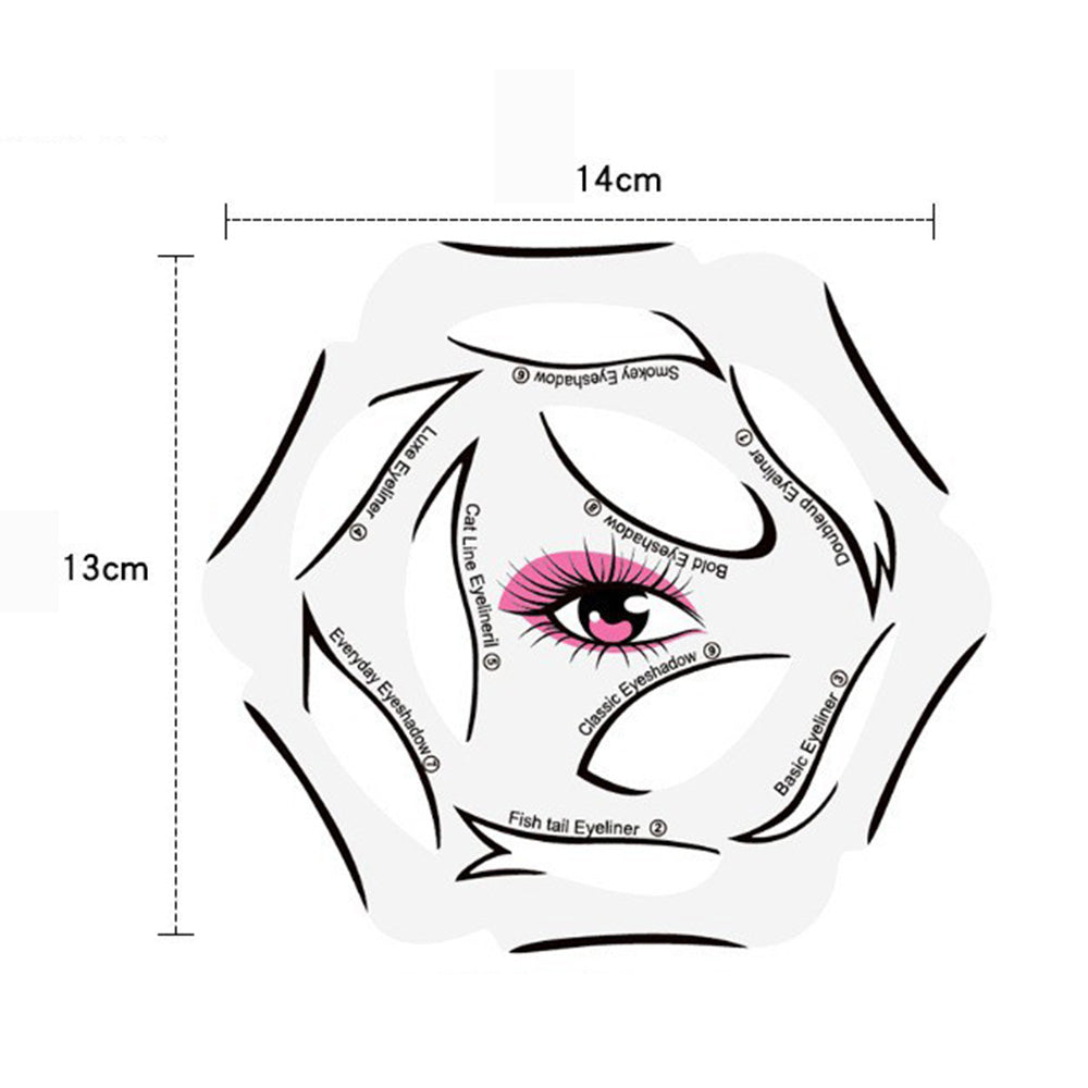 4Piece Transparent Reusable Eye Shadow Stencil