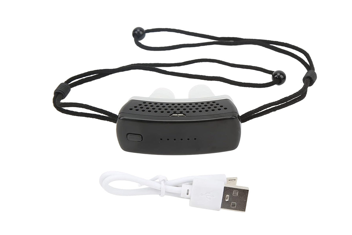 2Pcs Anti Snoring Devices with Fixing Strap Electric Snore Stopper Wearable 6-Speed Anti-snoring Chin Massager Stop Snore