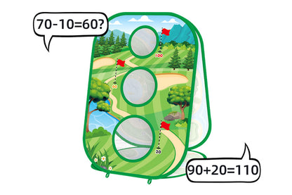 4 In 1 Sticky Golf Games Set With Multiple Game Modes 3-Sided Golf Chipping Net Golf Practice