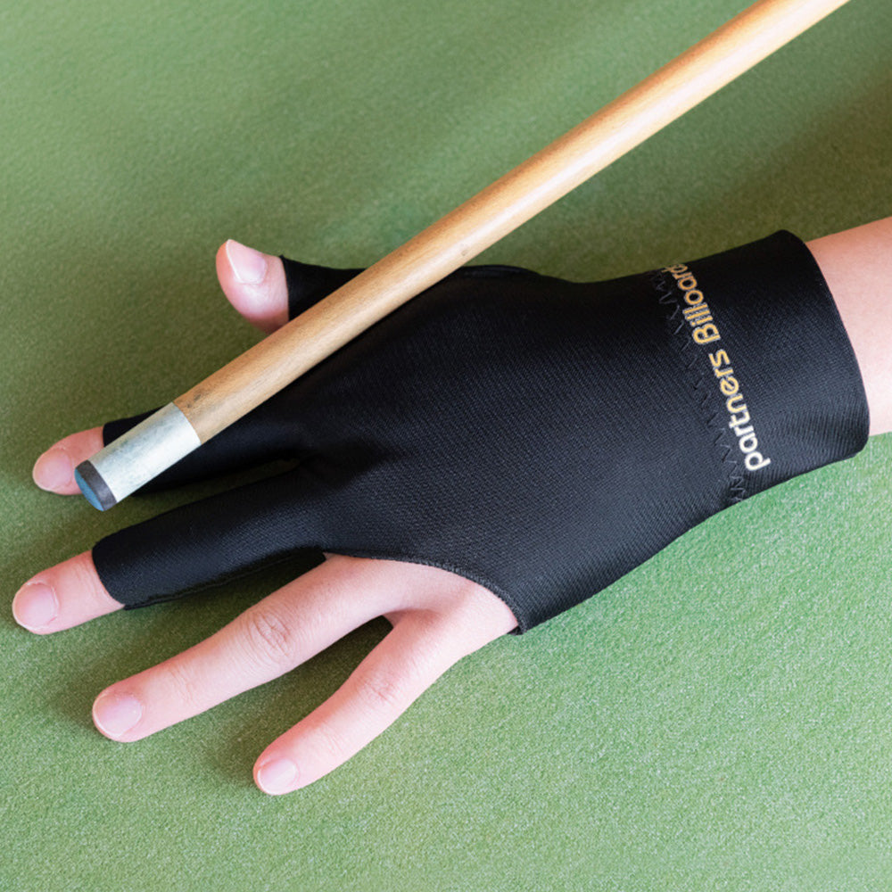 Three Finger Billiards Gloves For Left Hand Pool And Snooker-Black