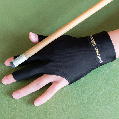 Three Finger Billiards Gloves For Left Hand Pool And Snooker-Black