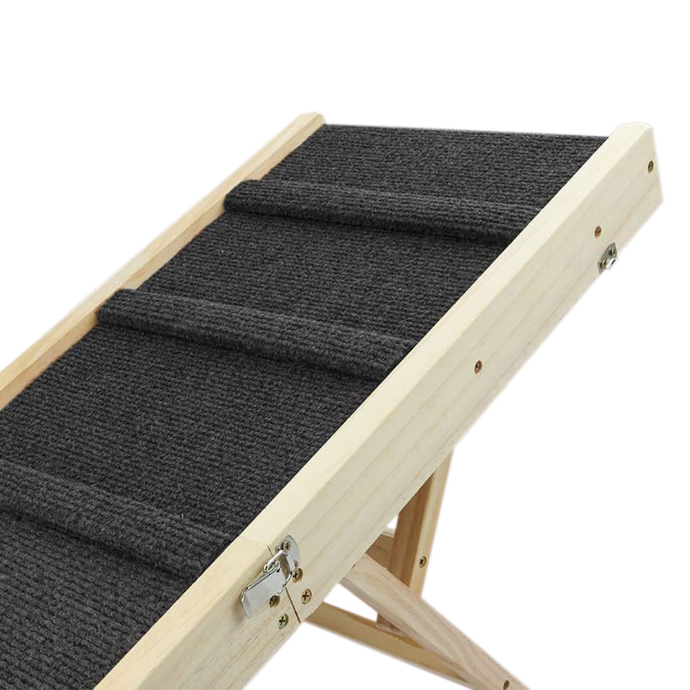 Foldable Adjustable Dog Ramp ¨C For Couch and Bed with Non-Slip Carpet Surface