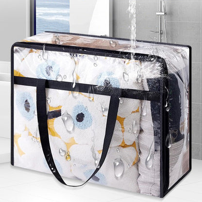 6 Pack Thick Clear Storage Bags with Zipper for Clothes Bedding