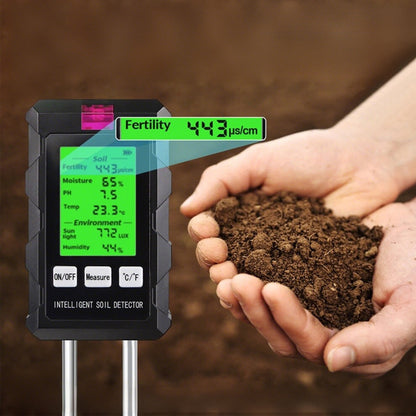 6 in 1 Soil Moisture Meter with PH Meter and Plant Temperature for Garden