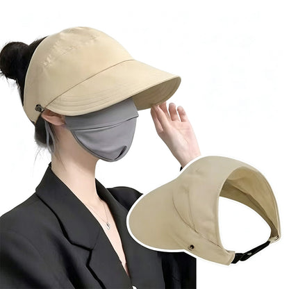 Wide Brim Quick Dry Foldable Sun Hat with Ponytail Opening - Khaki