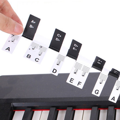 2 Piece Reusable 88 Key Piano Note Guide Strip