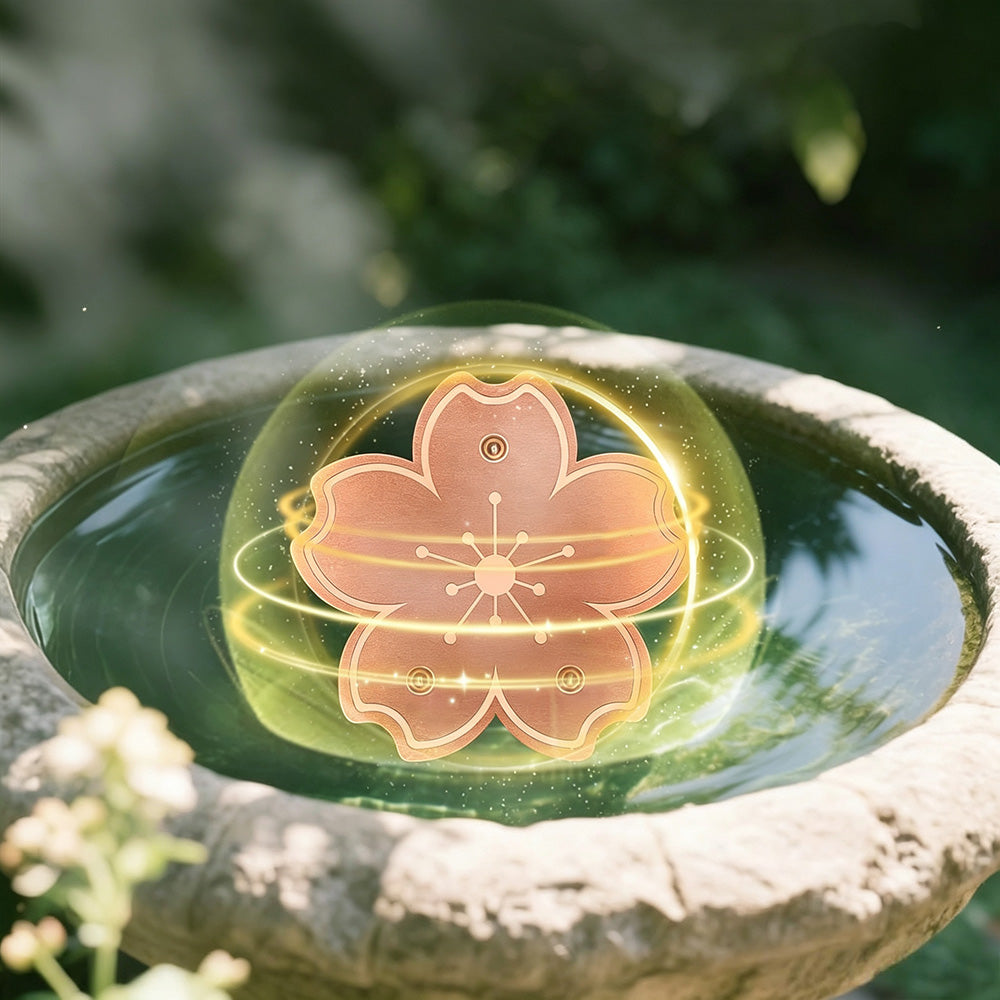Copper Bird Bath Cleaning Disc -Flower Shape