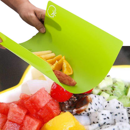 4Pcs Set Flexible Cutting Boards Plastic Kitchen Chopping Boards for Meat and Vegetable