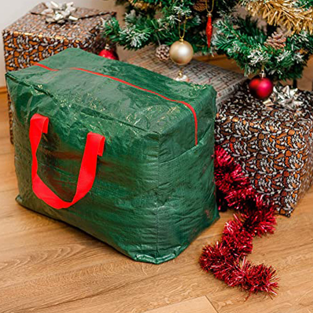 Green Christmas Storage Bag Xmas Wreath Storage Container