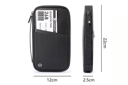 Travel Wallet and Family Passport Holder RFID Blocking Document Organizer-Black