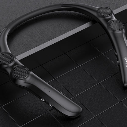 Neckband Bluetooth Speaker Wireless Wearable Speaker with 3D Stereo Sound and Mic-Black