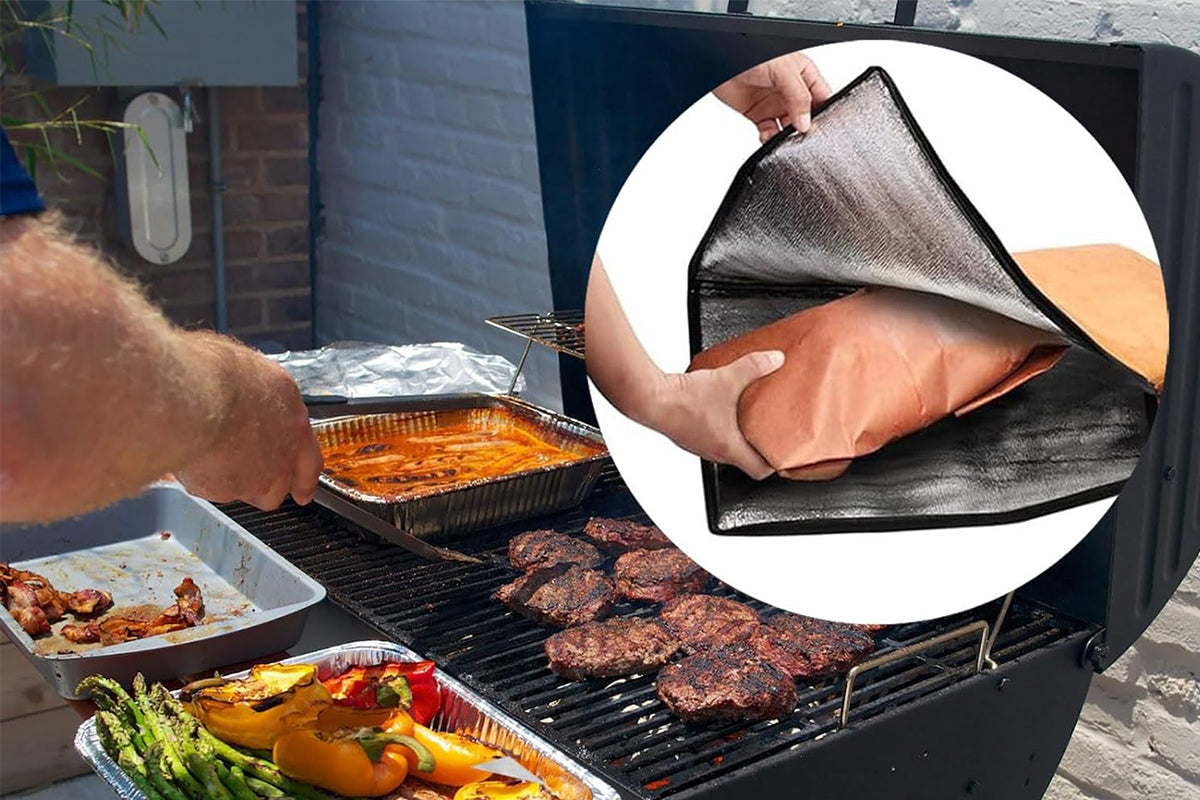 2Pcs Reusable Zippered Large Capacity BBQ Meat Resting Blanket