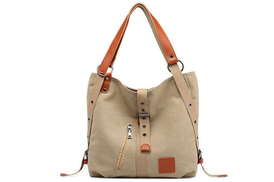Women Practical Multifunctional Shoulder Bag For Shopping Travel-Light Brown