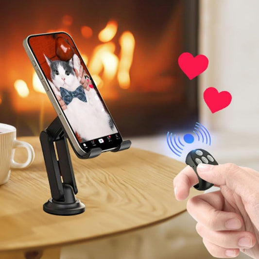 Wireless Page Turner Bluetooth Ring Remote Control Fingertip Selfie Video Controller for Smart Phone Black